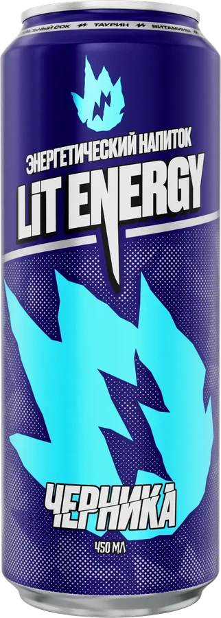 Банка LIT Energy Черника, тёмно-синяя