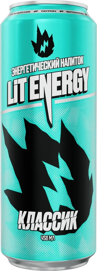 Банка LIT Energy Классик, бирюзовая