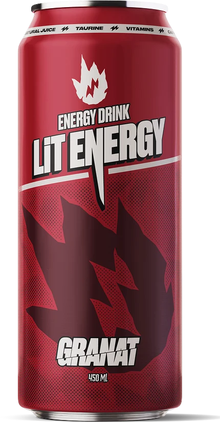 Банка LIT Energy Гранат, тёмно-красная