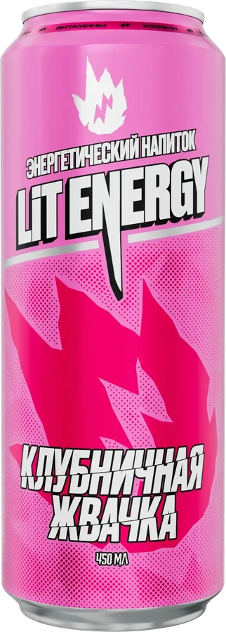 Банка LIT Energy Клубничная жвачка, розовая